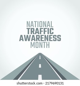 vector graphic of national traffic awareness month good for national traffic awareness month celebration. flat design. flyer design.flat illustration.