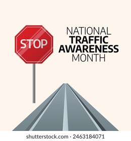vector graphic of National Traffic Awareness Month ideal for National Traffic Awareness Month celebration.