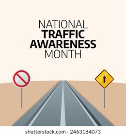 vector graphic of National Traffic Awareness Month ideal for National Traffic Awareness Month celebration.