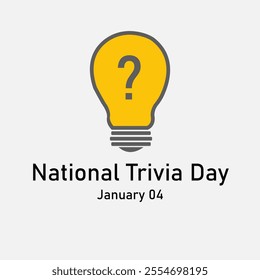 vector graphic of National Trivia Day good for national National Trivia Day celebration. flat design. flyer design.flat illustration.