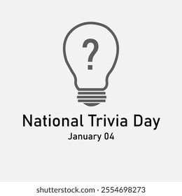 vector graphic of National Trivia Day good for national National Trivia Day celebration. flat design. flyer design.flat illustration.