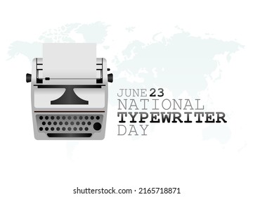 vector graphic of national typewriter day good for national typewriter daycelebration. flat design. flyer design.flat illustration.
