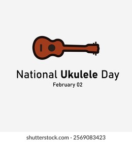 vector graphic of National Ukulele Day good for national National Ukulele Day celebration. flat design. flyer design.flat illustration.