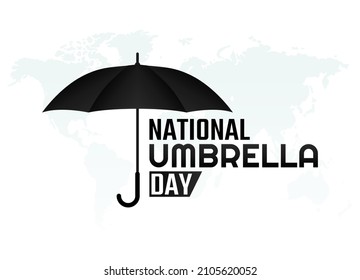 vector graphic of national umbrella day good for national umbrella day celebration. flat design. flyer design.flat illustration.