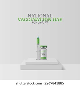 vector graphic of national vaccination day good for national vaccination day celebration. flat design. flyer design.flat illustration.
