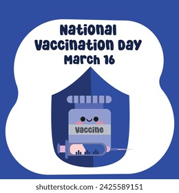 vector graphic of National Vaccination Day ideal for National Vaccination Day celebration.