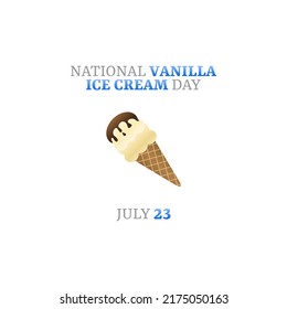 gráfico vectorial del día nacional del helado de vainilla bueno para la celebración del día nacional del helado de vainilla. diseño plano. diseño de volante.ilustración plana.