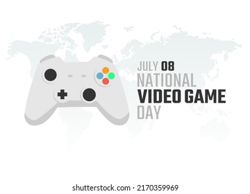 Vector Graphic Of National Video Game Day Good For National Video Game Day Celebration. Flat Design. Flyer Design.flat Illustration.