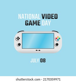 Vector Graphic Of National Video Game Day Good For National Video Game Day Celebration. Flat Design. Flyer Design.flat Illustration.