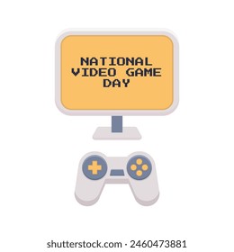  vector graphic of National Video Game Day ideal for National Video Game Day celebration.