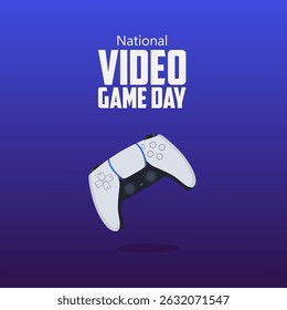 vector graphic of National Video Game Day, ideal for National Video Game Day celebration.
