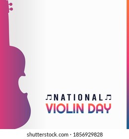 vector graphic of national violin day good for national violin day celebration. flat design. flyer design.flat illustration.