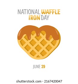 vector graphic of national waffle iron day good for national waffle iron day celebration. flat design. flyer design.flat illustration.