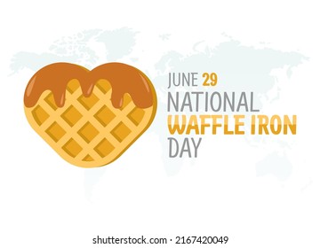 vector graphic of national waffle iron day good for national waffle iron day celebration. flat design. flyer design.flat illustration.