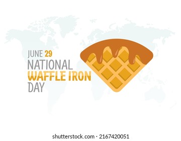 vector graphic of national waffle iron day good for national waffle iron day celebration. flat design. flyer design.flat illustration.