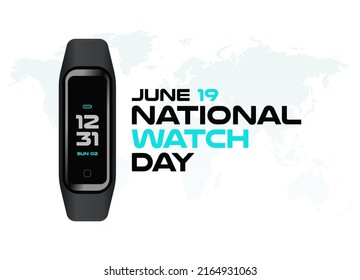 vector graphic of national watch day good for national watch day celebration. flat design. flyer design.flat illustration.