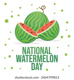 vector graphic of National Watermelon Day ideal for National Watermelon Day celebration.