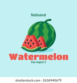 vector graphic of National Watermelon Day ideal for National Watermelon Day celebration