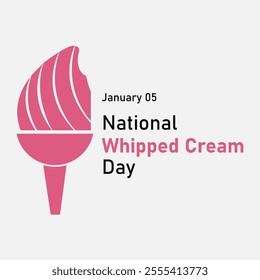 vector graphic of National Whipped Cream Day good for national National Whipped Cream Day celebration. flat design. flyer design.flat illustration.