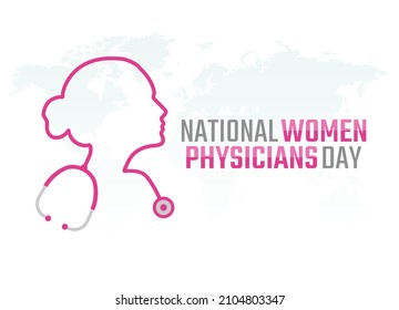 vector graphic of national women physicians day good for national women physicians day celebration. flat design. flyer design.flat illustration.