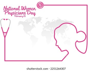 vector graphic of national women physicians day good for national women physicians day celebration. flat design. flyer design.flat illustration.