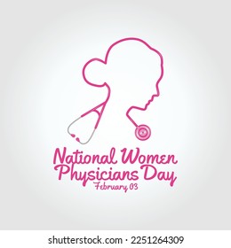 gráfico vectorial de las mujeres médicas nacionales día bueno para la celebración del día de las mujeres médicas nacionales. diseño plano. diseño de volante.ilustración plana.