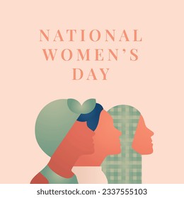vector graphic of National Womens Day good for National Womens Day celebration. flat design. flyer design.flat illustration.