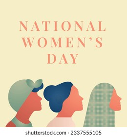 vector graphic of National Womens Day good for National Womens Day celebration. flat design. flyer design.flat illustration.