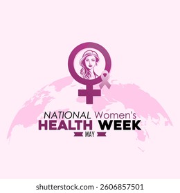 Vector graphic of National Women's Health Week for National Women's Health Week celebration.
