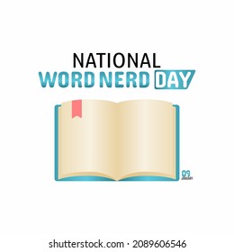 vector graphic of national word nerd day good for national word nerd day celebration. flat design. flyer design.flat illustration.