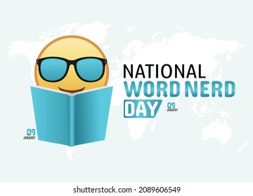 vector graphic of national word nerd day good for national word nerd day celebration. flat design. flyer design.flat illustration.