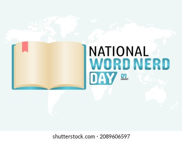 vector graphic of national word nerd day good for national word nerd day celebration. flat design. flyer design.flat illustration.