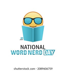 gráfico vectorial del día del nerd de la palabra nacional bueno para la celebración del día del nerd de la palabra nacional. diseño plano. diseño de volante.ilustración plana.