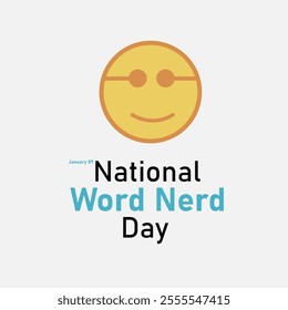 vector graphic of National Word Nerd Day good for national National Word Nerd Day celebration. flat design. flyer design.flat illustration.