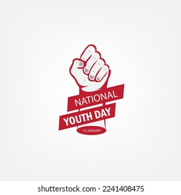 gráfico vectorial del Día Nacional de la Juventud bueno para la celebración del Día Nacional de la Juventud. diseño plano. diseño de volante. ilustración plana. Diseño sencillo y elegante