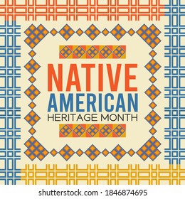 vector graphic of native american heritage month good for native american heritage month celebration. flat design. flyer design.flat illustration.