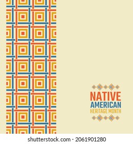 vector graphic of native american heritage month good for native american heritage month celebration. flat design. flyer design.flat illustration.