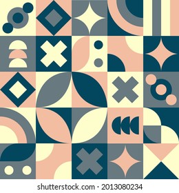 Gráfica vectorial del patrón de diseño neo-geográfico con formas únicas Tema de color gris rosado. Geometría. Bien Para La Portada Del Libro, Libro De Plano, Plantilla De Tapa De La Foto Del Álbum, Etc