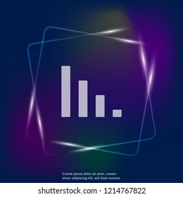 Vector graphic neon light image. Icon schedule for business. Layers grouped for easy editing illustration. For your design.