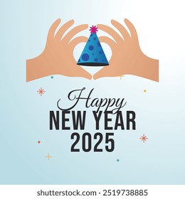 vector graphic of New Year 2025 ideal for New Year 2025 celebration.