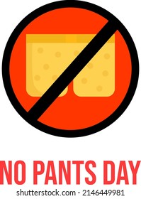 vector graphic of no pants day good for national no pants day celebration. flat design. flyer design.flat illustration.