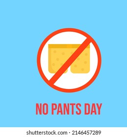 vector graphic of no pants day good for national no pants day celebration. flat design. flyer design.flat illustration.