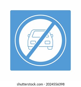 Vector Graphic of No Parking - White Moon Style - simple illustration. Editable stroke. Design template vector.outline style design.Vector graphic illustration