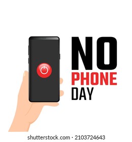 vector graphic of no phone day good for no phone day celebration. flat design. flyer design.flat illustration.