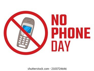 vector graphic of no phone day good for no phone day celebration. flat design. flyer design.flat illustration.