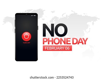 vector graphic of no phone day good for no phone day celebration. flat design. flyer design.flat illustration.