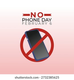 Vector graphic of No Phone Day for No Phone Day awareness.