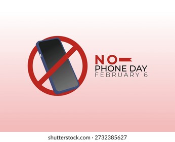 Gráfico de Vector del Día sin teléfono para la conciencia del Día sin teléfono.