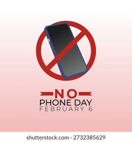 Vector graphic of No Phone Day for No Phone Day awareness.