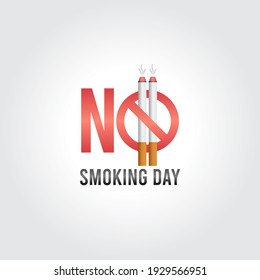 vector graphic of no smoking day good for no smoking day celebration. flat design. flyer design.flat illustration.